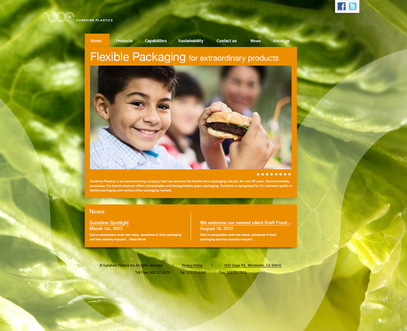 Sunshine Plastics Website